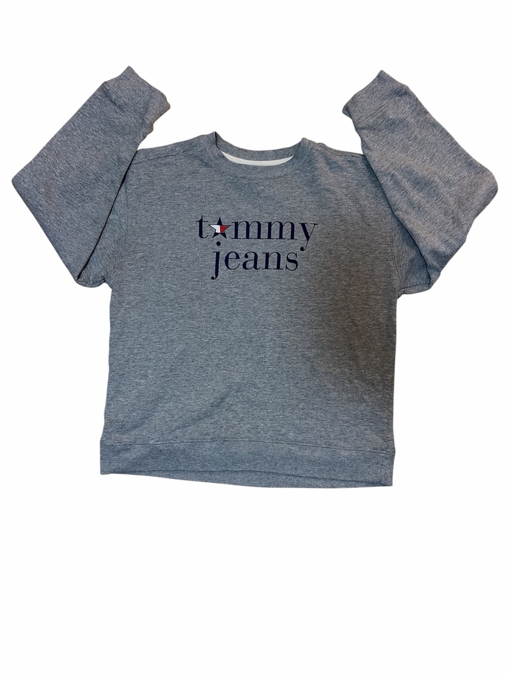 Tommy Hilfiger Tommy Jeans Women’s Medium Sweatshirt Gray USA Vintage Logo
